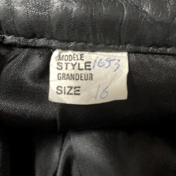 High Waisted Vintage Leather Pants - Picture 5 of 5